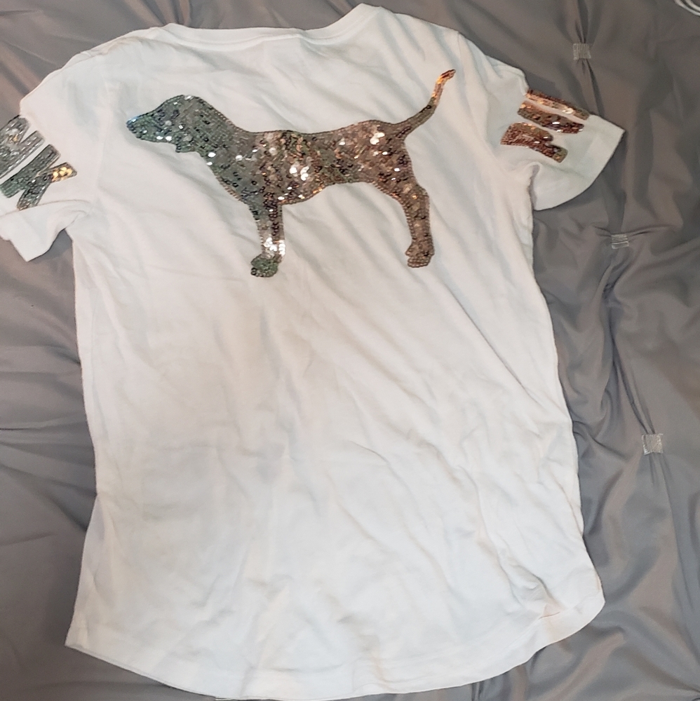Vs pink bling tee